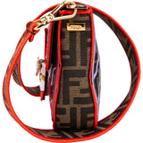 Fendi Limited FF Monogram Embroidered Baguette Crossbody Bag