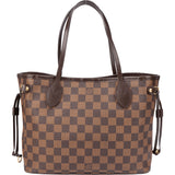 Louis Vuitton Damier Ebene Monogram Neverfull PM Handbag