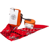 Hermès Rouge Leopards Print Silk Twilly Scarf