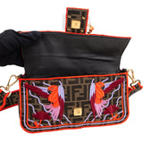 Fendi Limited FF Monogram Embroidered Baguette Crossbody Bag