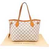 Louis Vuitton Damier Azur Monogram Neverfull PM Handbag