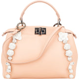Fendi Nappa Leather Flowering Flower Mini Peekaboo Handbag