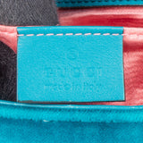Gucci Blue Velvet GG Marmont Crossbody Bag