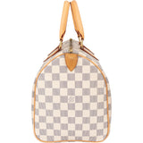 Louis Vuitton Damier Azur Monogram Speedy 30 Handbag
