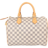 Louis Vuitton Damier Azur Monogram Speedy 30 Handbag