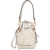 Fendi Transparent FF Monogram Mon Tresor Mini Bucket Crossbody Bag