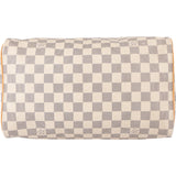 Louis Vuitton Damier Azur Monogram Speedy 30 Handbag