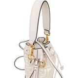 Fendi Transparent FF Monogram Mon Tresor Mini Bucket Crossbody Bag