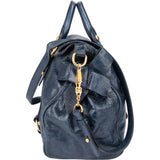 Miu Miu Blue Leather City Handbag