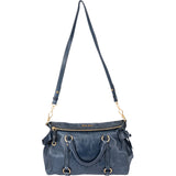 Miu Miu Blue Leather City Handbag