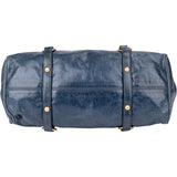 Miu Miu Blue Leather City Handbag