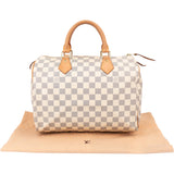 Louis Vuitton Damier Azur Monogram Speedy 30 Handbag