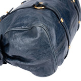 Miu Miu Blue Leather City Handbag