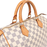 Louis Vuitton Damier Azur Monogram Speedy 30 Handbag