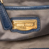 Miu Miu Blue Leather City Handbag