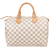Louis Vuitton Damier Azur Monogram Speedy 30 Handbag