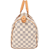 Louis Vuitton Damier Azur Monogram Speedy 30 Handbag