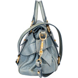 Miu Miu Blue Leather City Handbag