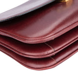 Celine Bordeaux Calfskin Triomphe Shoulder Bag