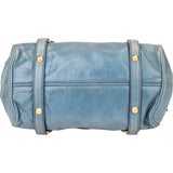 Miu Miu Blue Leather City Handbag