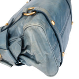 Miu Miu Blue Leather City Handbag