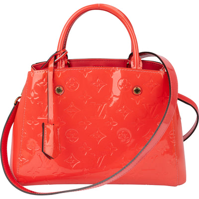 Louis Vuitton Poppy Vernis Monogram Montaigne BB Handbag