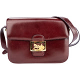 Celine Bordeaux Calfskin Triomphe Crossbody Bag