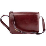 Celine Bordeaux Calfskin Triomphe Crossbody Bag