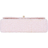 Chanel Quilted Tweed Medium Double Flap Crossbody Bag