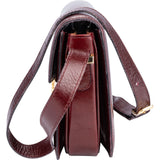 Celine Bordeaux Calfskin Triomphe Crossbody Bag