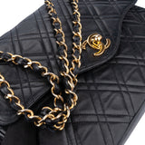 Chanel Quilted Lambskin 24K Gold Single Flap Shoulder Bag