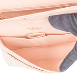 Chanel Quilted Tweed 24K Gold Medium Double Flap Crossbody Bag