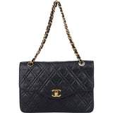 Chanel Quilted Lambskin 24K Gold Single Flap Shoulder Bag