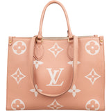 Louis Vuitton Leather Monogram Empreinte Giant OnTheGo MM Handbag