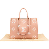 Louis Vuitton Leather Monogram Empreinte Giant OnTheGo MM Handbag