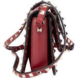 Valentino Garavani Red Leather Spikes Rockstud Crossbody Bag