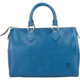 Louis Vuitton Blue Epi Leather Speedy 25 Handbag