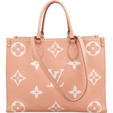 Louis Vuitton Leather Monogram Empreinte Giant OnTheGo MM Handbag