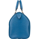 Louis Vuitton Blue Epi Leather Speedy 25 Handbag
