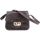 Celine Brown Calfskin Triomphe Shoulder Bag