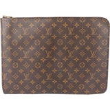 Louis Vuitton Canvas Monogram Poche Laptop Clutch
