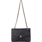 Chanel Quilted Lambskin 24K Gold Single Flap Shoulder Bag