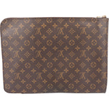 Louis Vuitton Canvas Monogram Poche Laptop Clutch