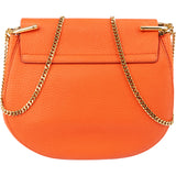Chloé Orange Leather Drew Crossbody Bag