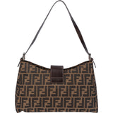 Fendi FF Monogram Baguette Buckle Shoulder Bag