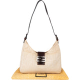 Fendi FF Monogram Baguette Buckle Shoulder Bag