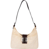 Fendi FF Monogram Baguette Buckle Shoulder Bag