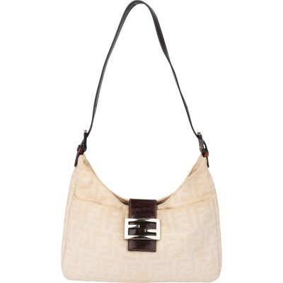 Fendi FF Monogram Baguette Buckle Shoulder Bag - vintageandkickz