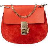 Chloé Rouge Leather Drew Crossbody Bag