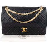 Chanel Quilted Lambskin 24K Gold Double Flap Shoulder Bag